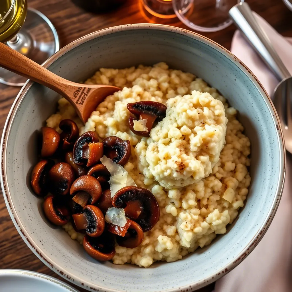 Caramelized Onion and Mushroom Quinoa Risotto