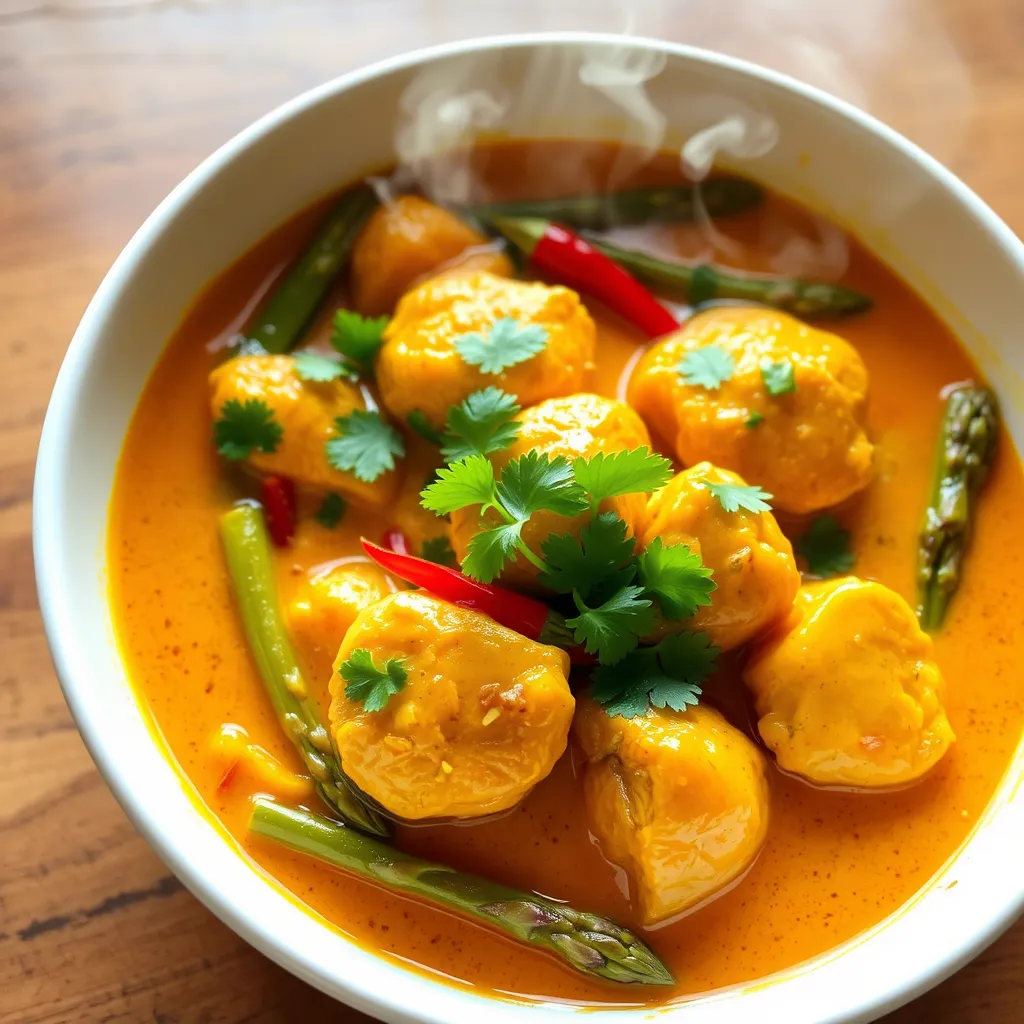 Coconut Curry Chicken with Spring Vegetables
