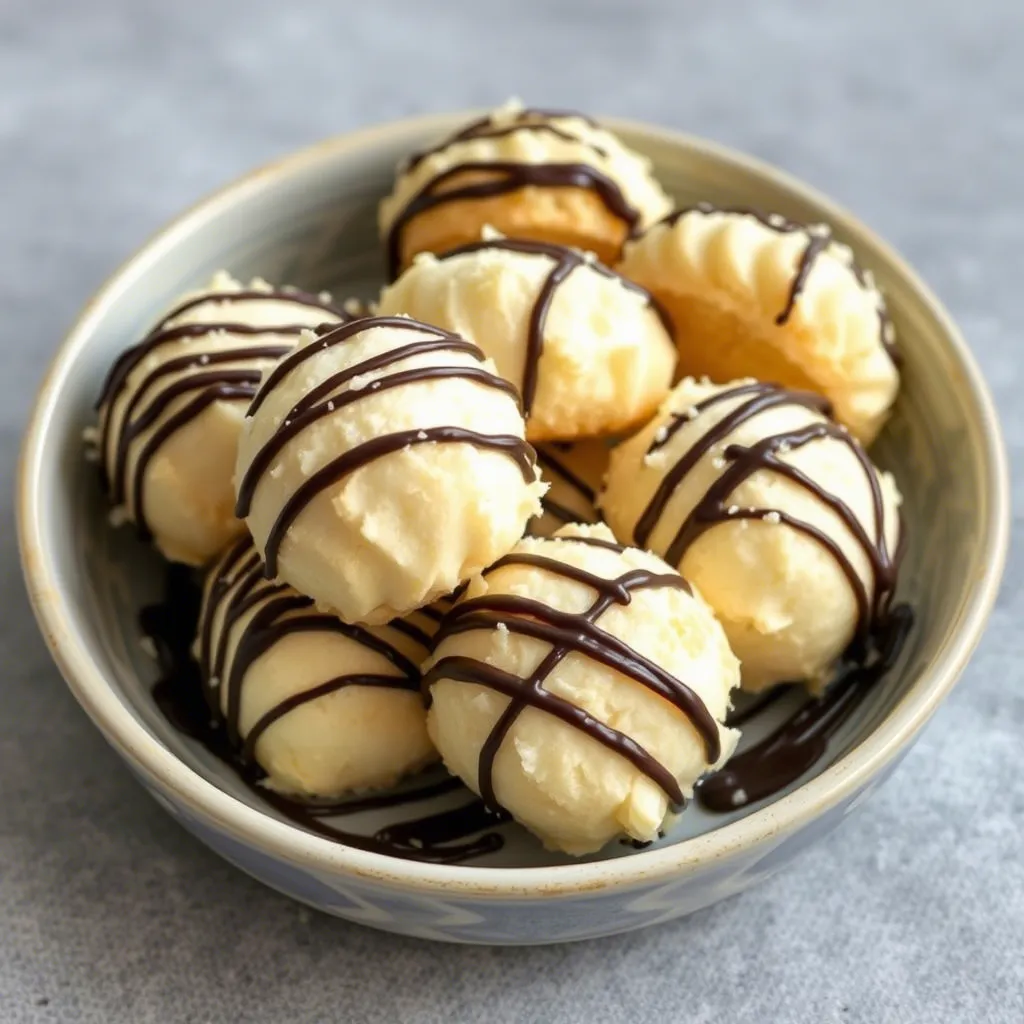 Coconut Macaroons with Dark Chocolate Drizzle