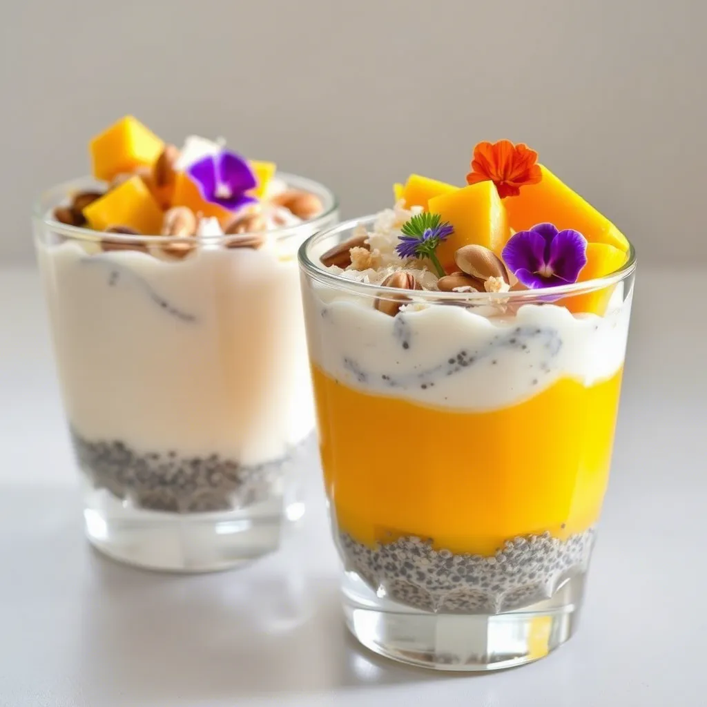 Coconut Mango Chia Pudding Parfaits