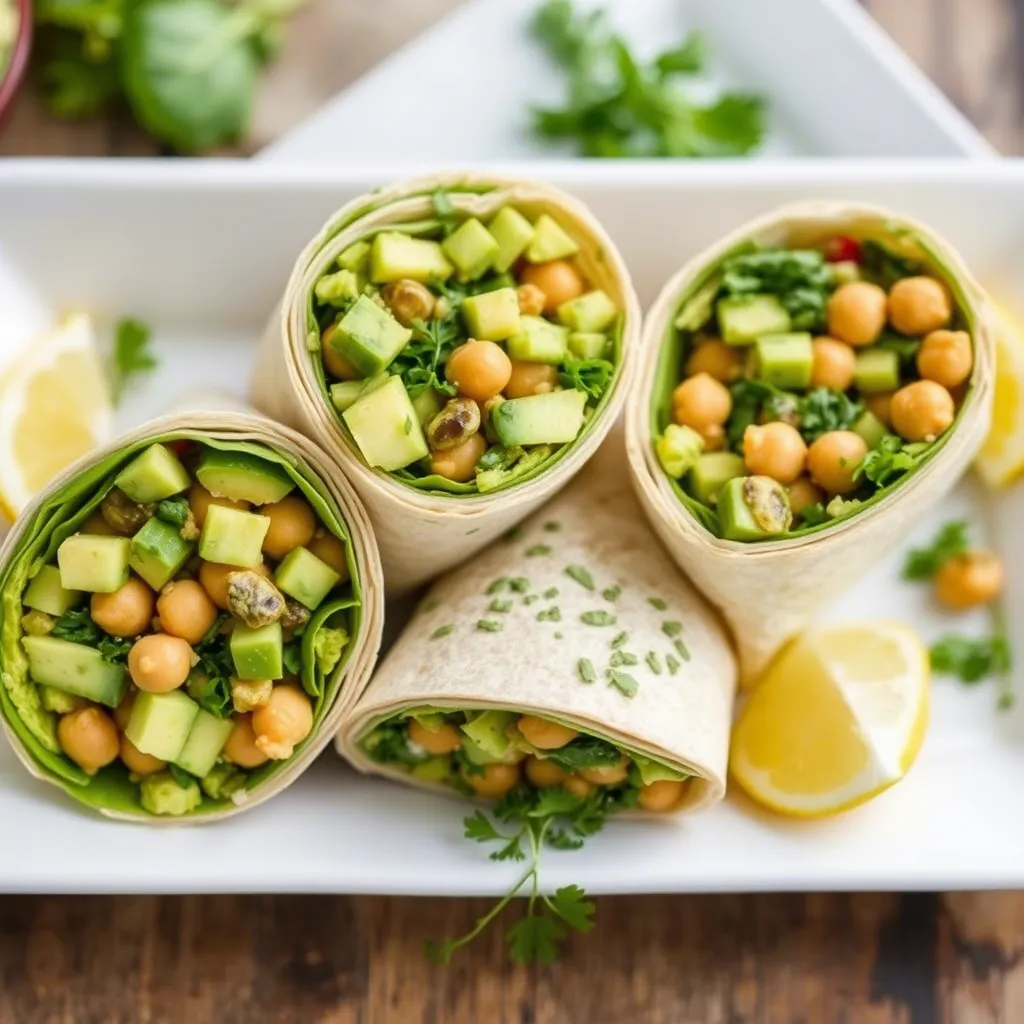 Green Goddess Chickpea Salad Wraps
