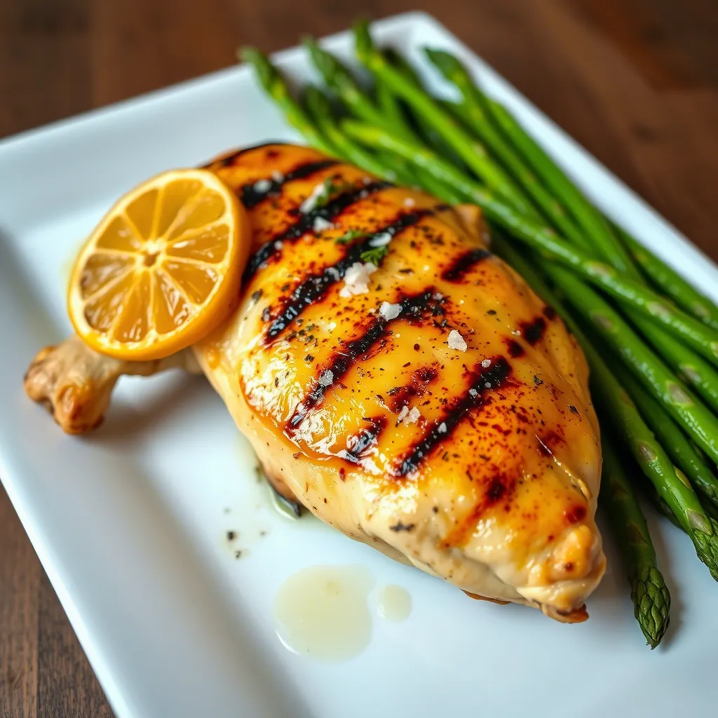 Grilled Lemon Herb Chicken with Asparagus