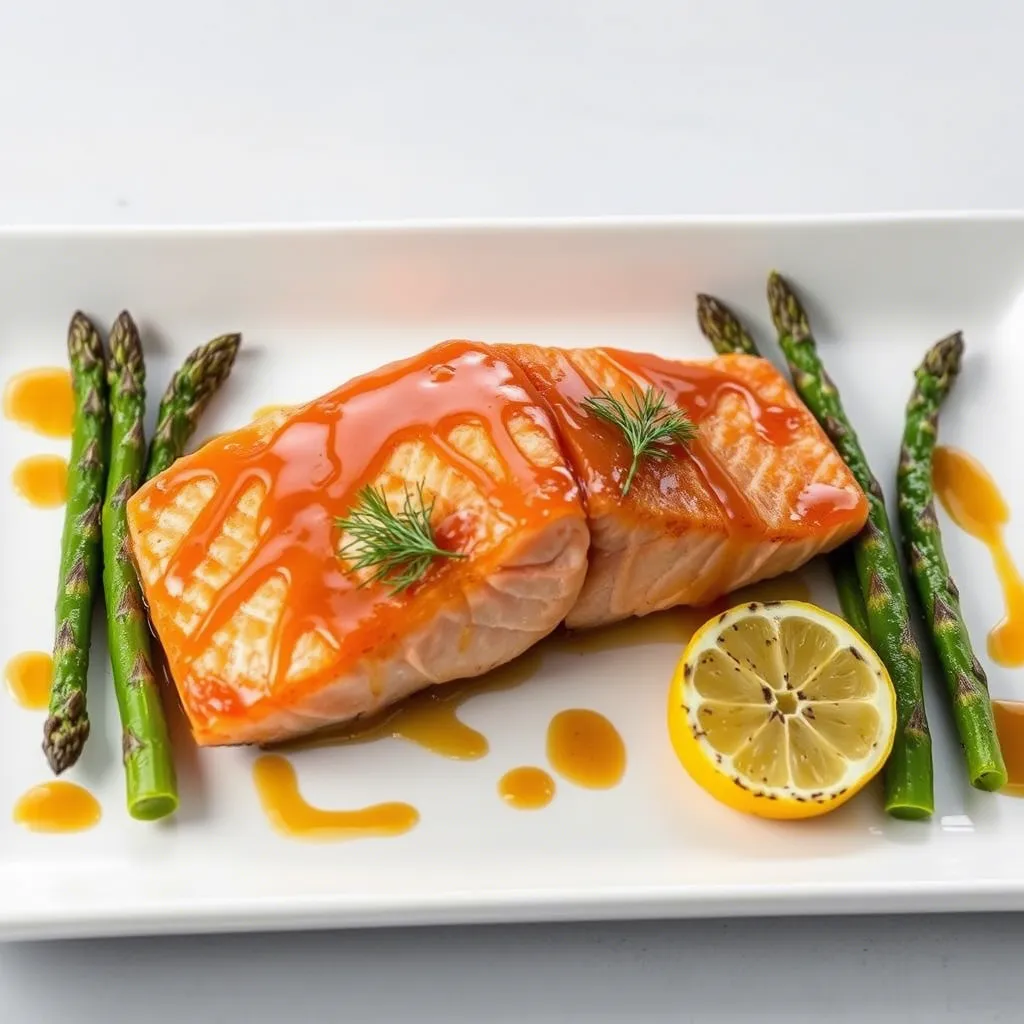 Honey Mustard Glazed Salmon with Asparagus
