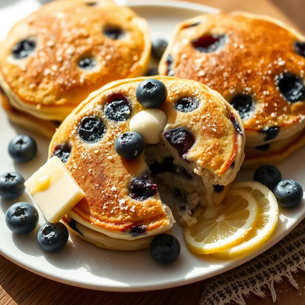 Blueberry Lemon Ricotta Pancakes