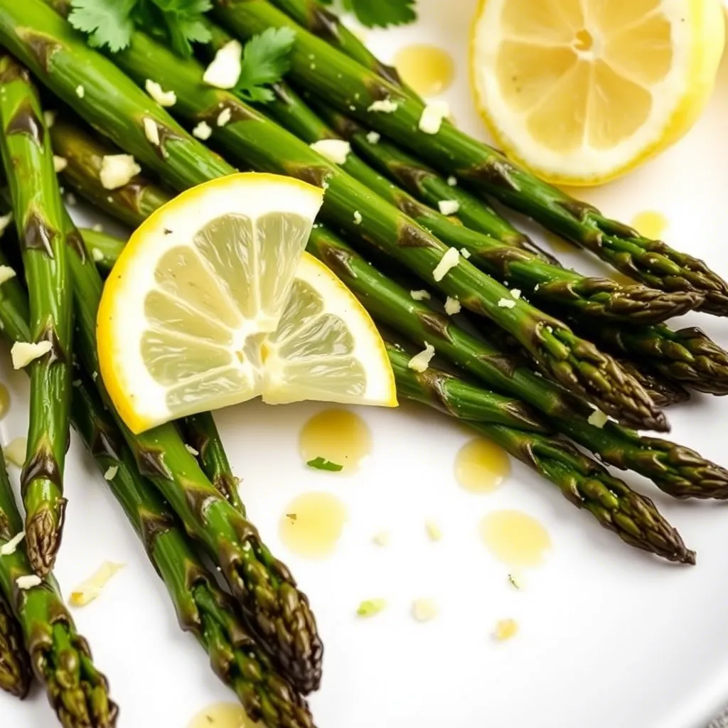 Lemon Garlic Roasted Asparagus
