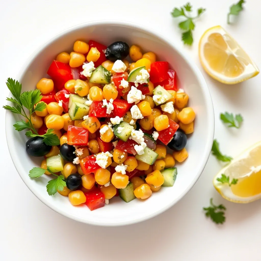 Mediterranean Chickpea and Vegetable Salad