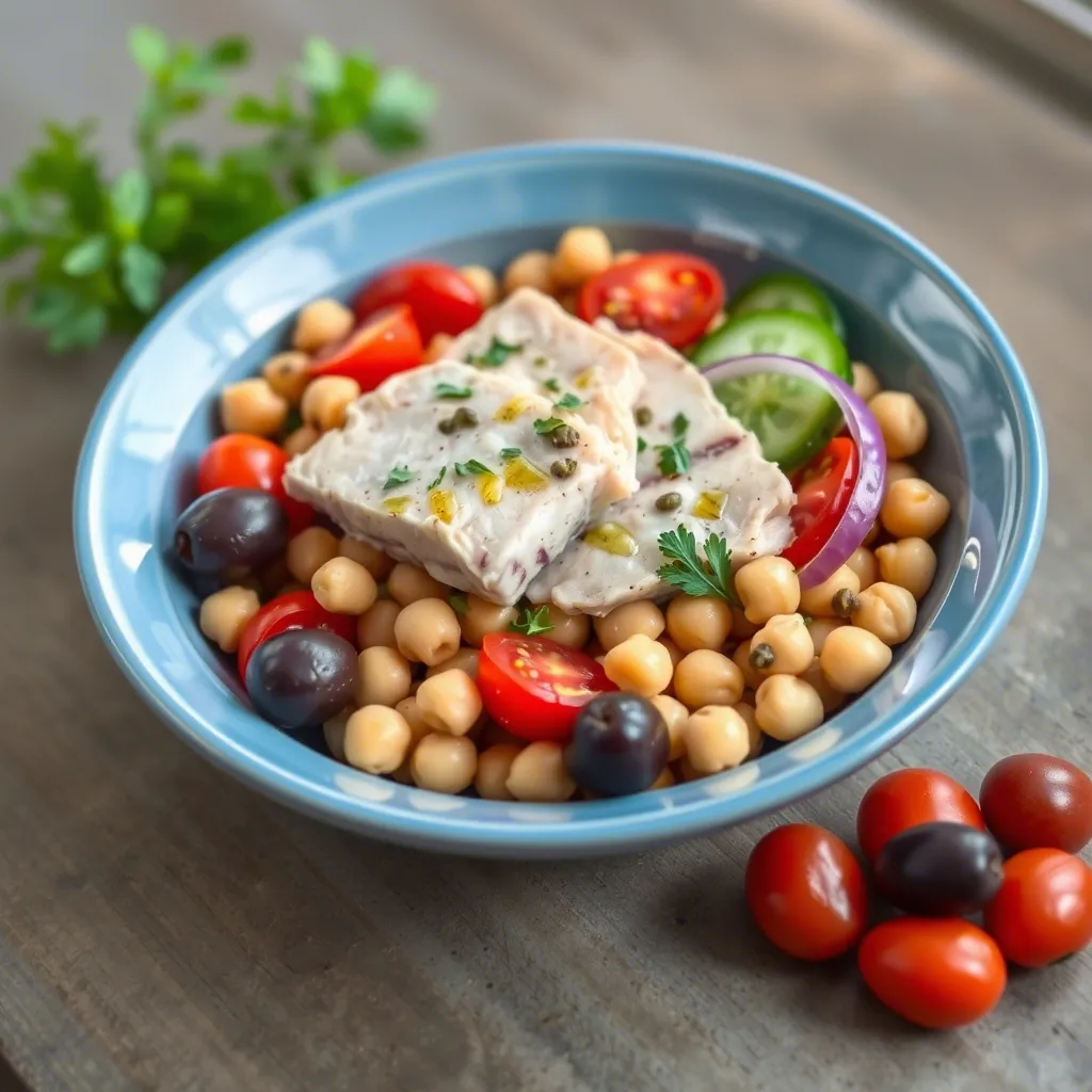 Mediterranean Tuna and Chickpea Salad