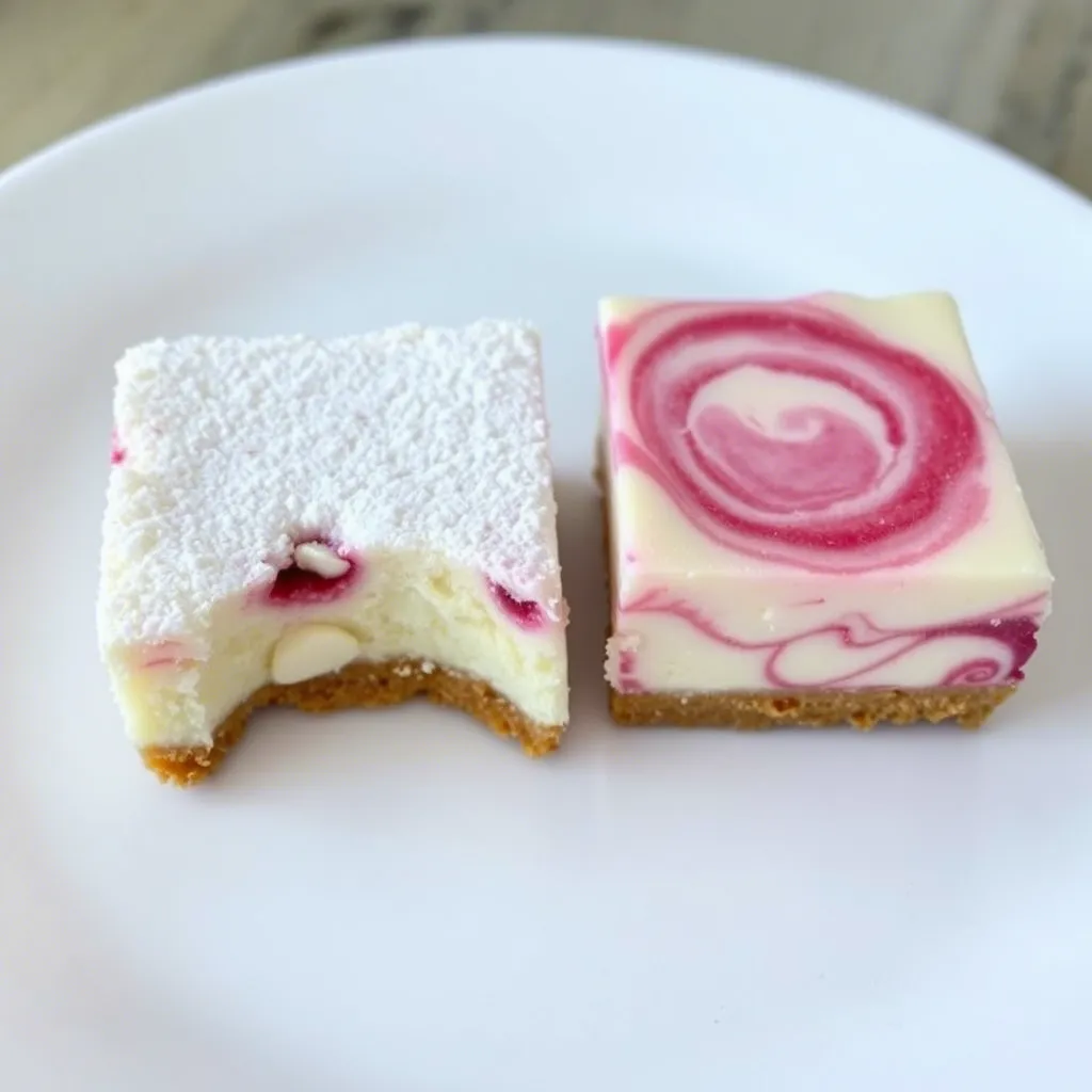 Raspberry White Chocolate Cheesecake Bars