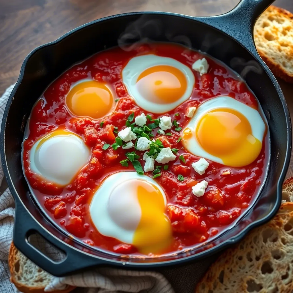 Shakshuka with Feta and Fresh Herbs