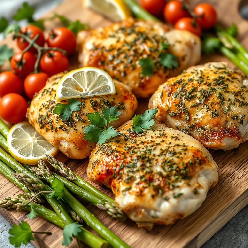 Spring Herb Crusted Chicken Thighs