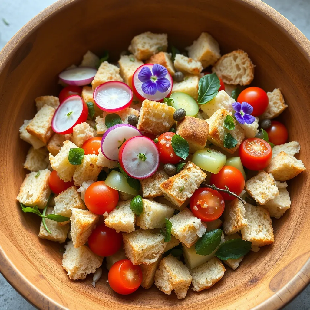 Spring Panzanella Salad with Herbs