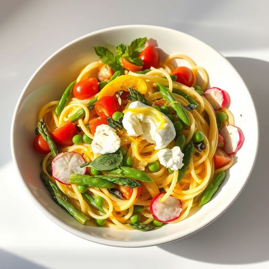 Spring Pasta Primavera with Lemon and Herbs