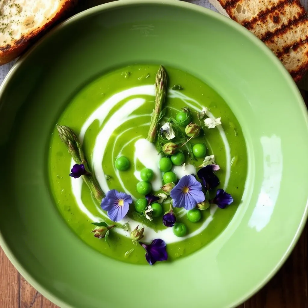 Spring Pea and Asparagus Soup
