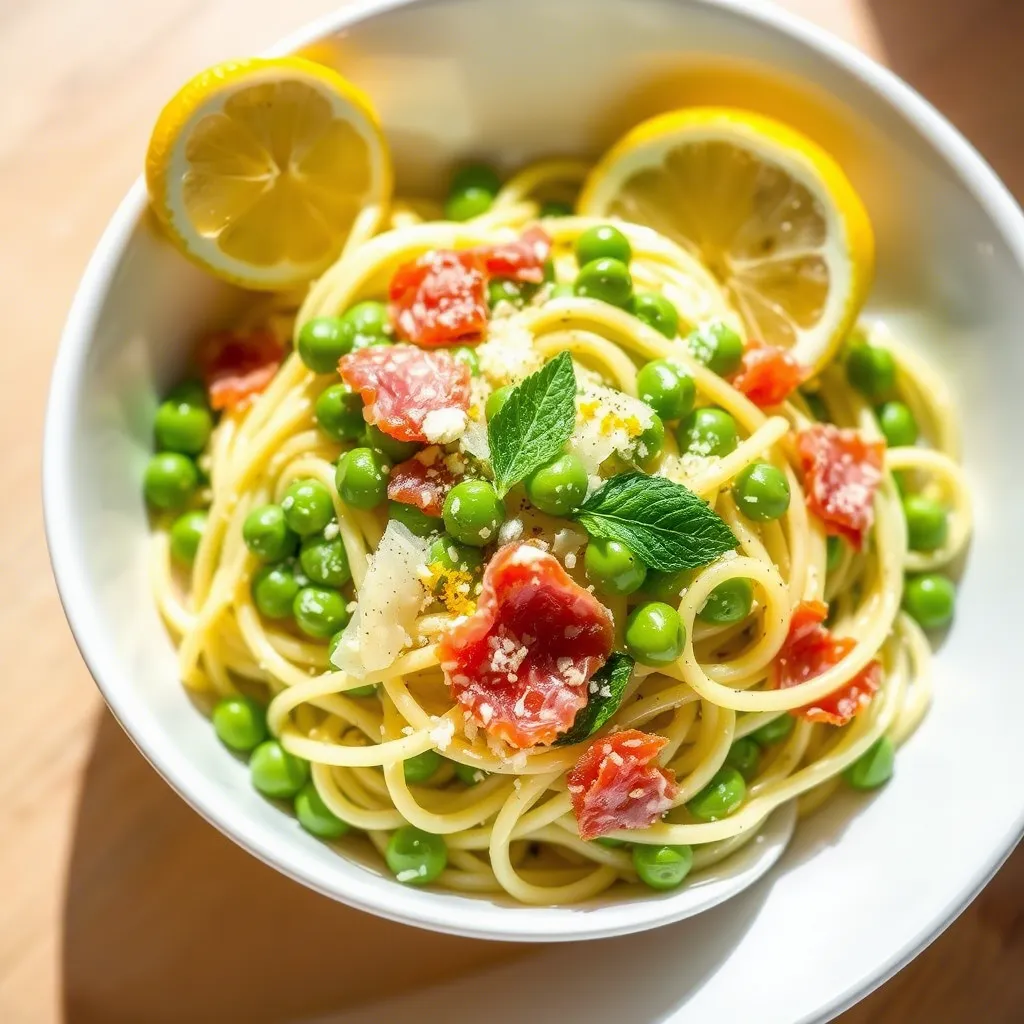 Spring Pea and Mint Pasta with Lemon