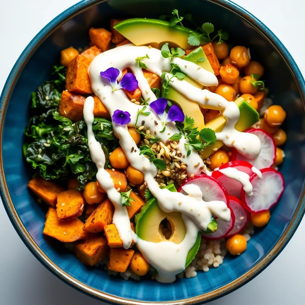 Spring Vegetable Buddha Bowls with Tahini Dressing
