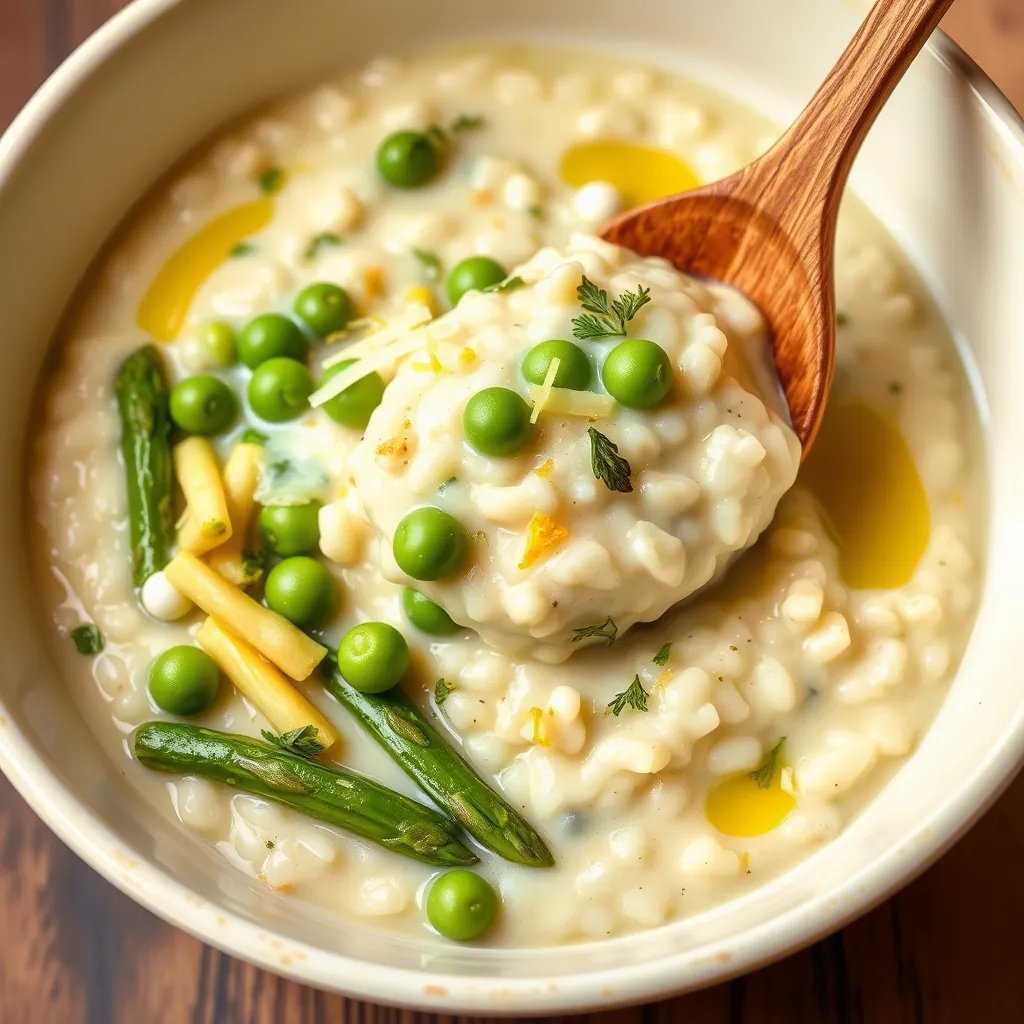 Spring Vegetable Risotto with Lemon and Herbs