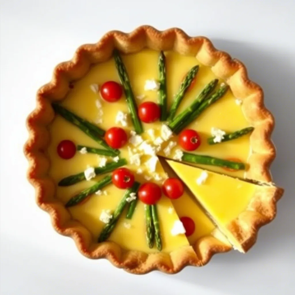 Spring Vegetable and Goat Cheese Tart