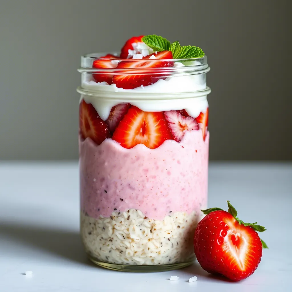 Strawberry Coconut Overnight Oats