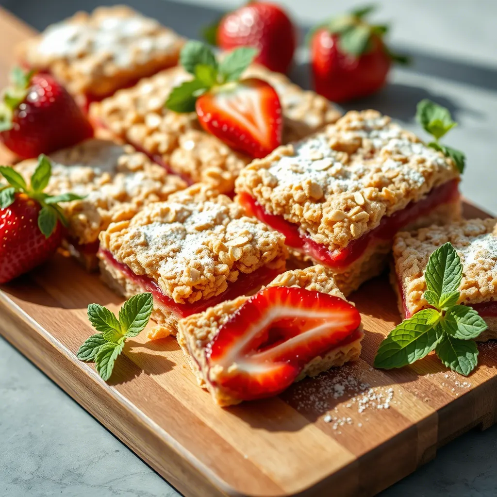 Strawberry Oatmeal Breakfast Bars