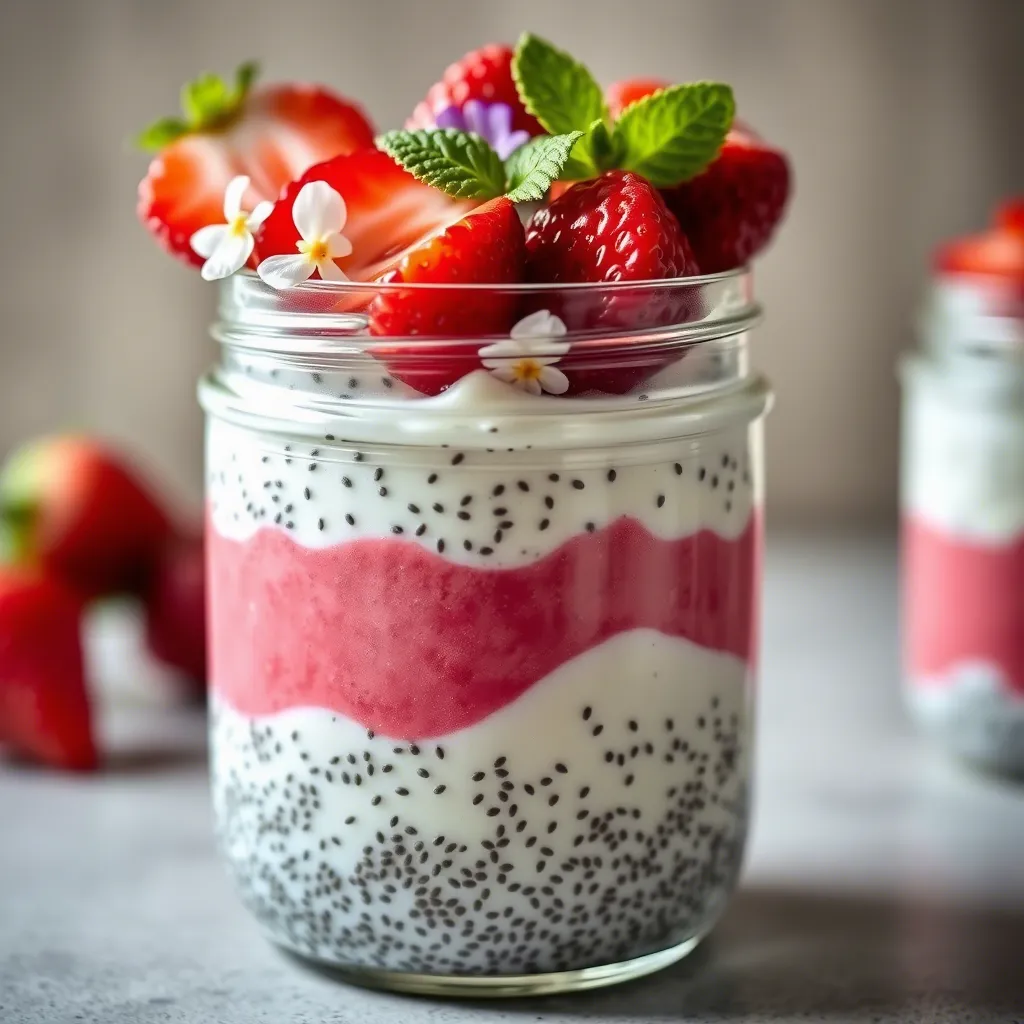 Strawberry Vanilla Chia Pudding Parfaits