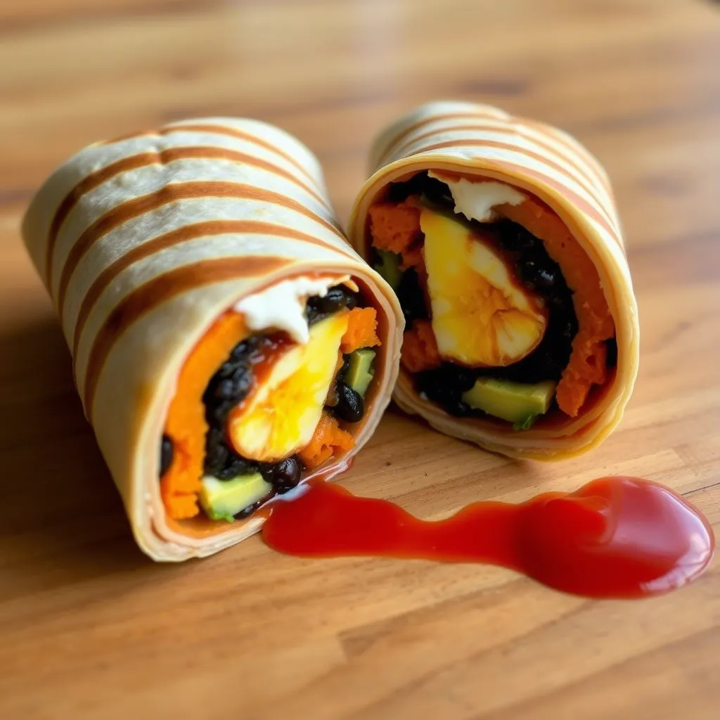 Sweet Potato & Black Bean Breakfast Burritos